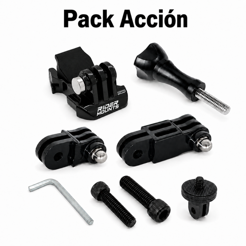 Pack Acción RiderMounts, piezas de sujeción y ajuste para cámara de acción