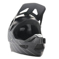 Casco 100% STATUS con el soporte de mentonera RiderMounts instalado