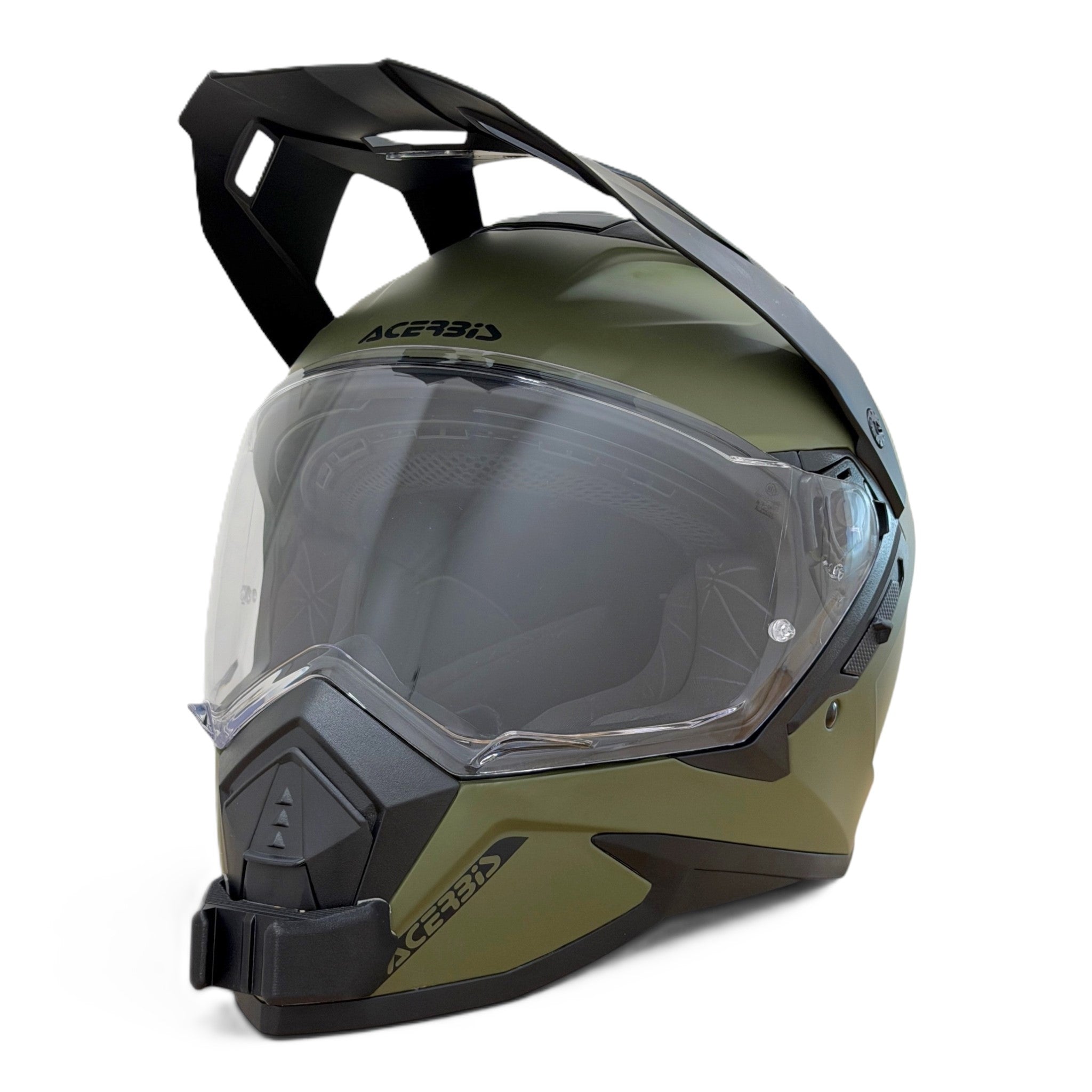 Casco ACERBIS ASSAULT con el soporte de mentonera RiderMounts instalado