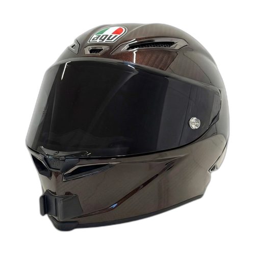 Casco AGV CORSA S con el soporte de mentonera RiderMounts instalado