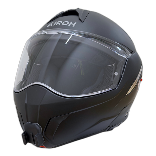 Casco AIROH MATHISSE 2 con el soporte de mentonera RiderMounts instalado