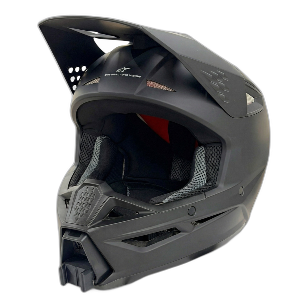Casco ALPINESTARS SM3 con el soporte de mentonera RiderMounts instalado