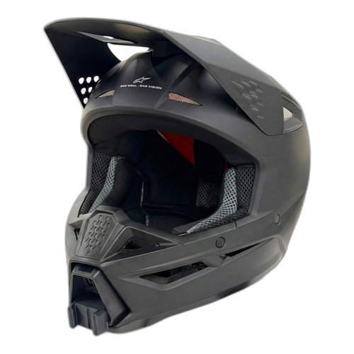 Casco ALPINESTARS SM3 con el soporte de mentonera RiderMounts instalado