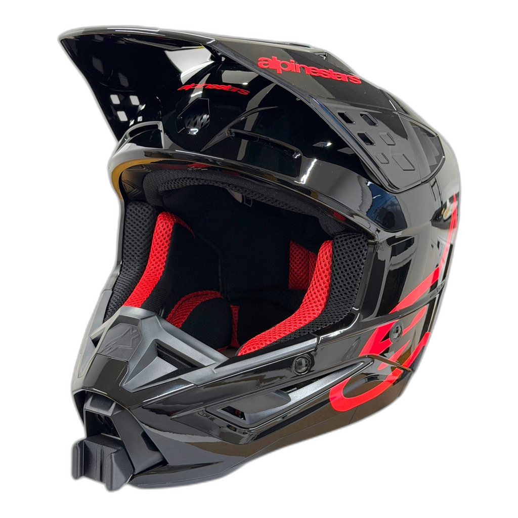 Casco ALPINESTARS SM5 con el soporte de mentonera RiderMounts instalado