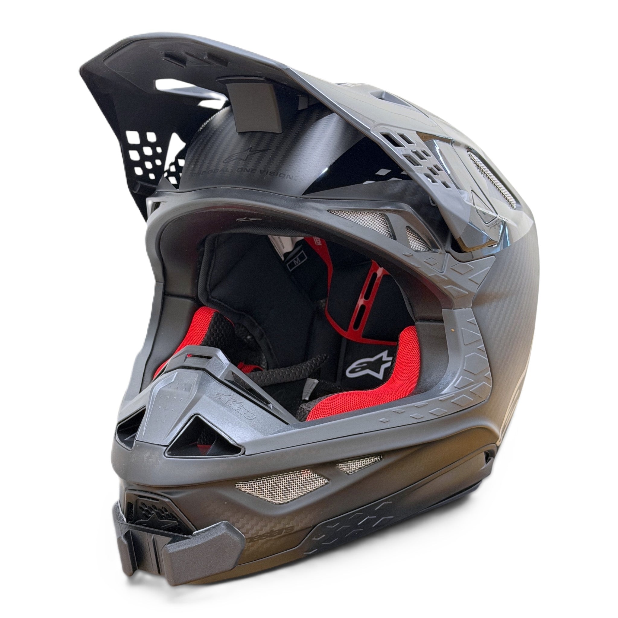 Casco ALPINESTARS SUPERTECH M10 con el soporte de mentonera RiderMounts instalado
