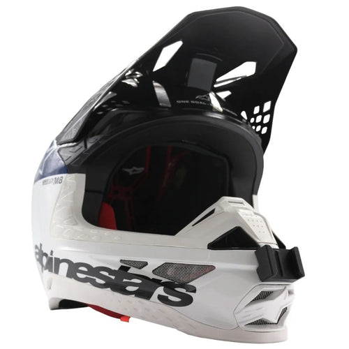 Casco ALPINESTARS SUPERTECH M8 (SM8) con el soporte de mentonera RiderMounts instalado