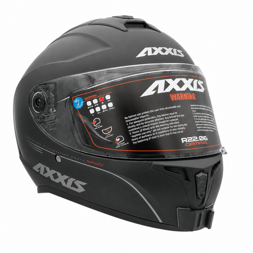 Casco AXXIS DRAKEN S con el soporte de mentonera RiderMounts instalado