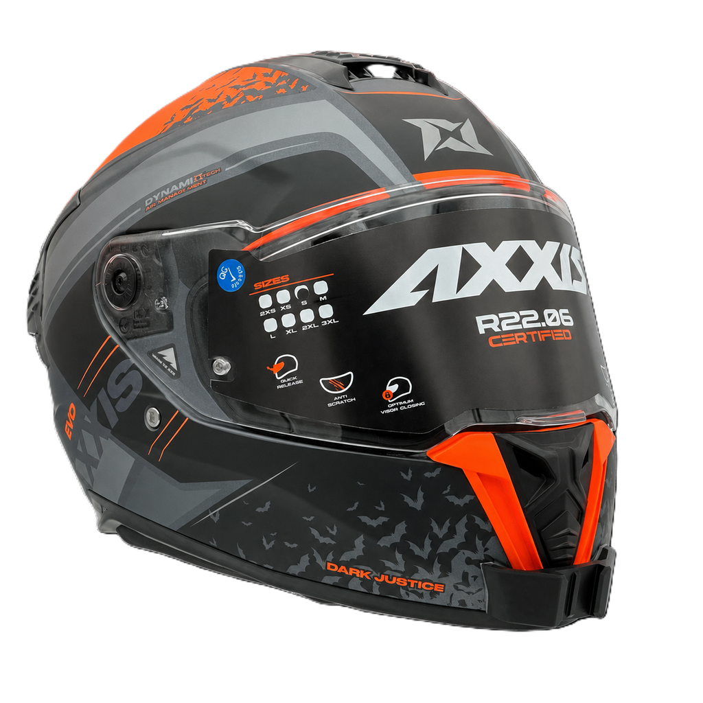 Casco AXXIS HAWK EVO SV con el soporte de mentonera RiderMounts instalado