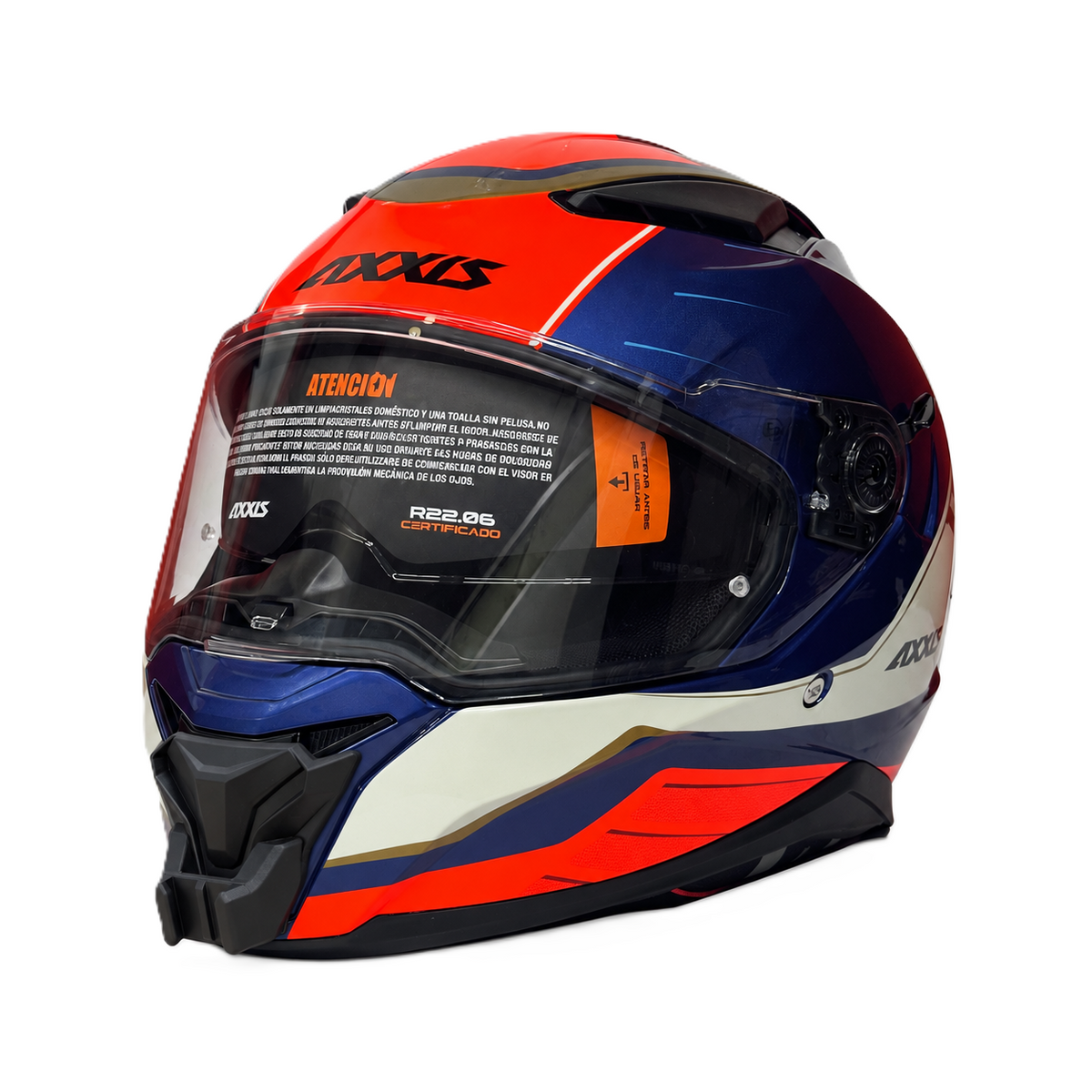 Casco AXXIS PANTHER SV con el soporte de mentonera RiderMounts instalado