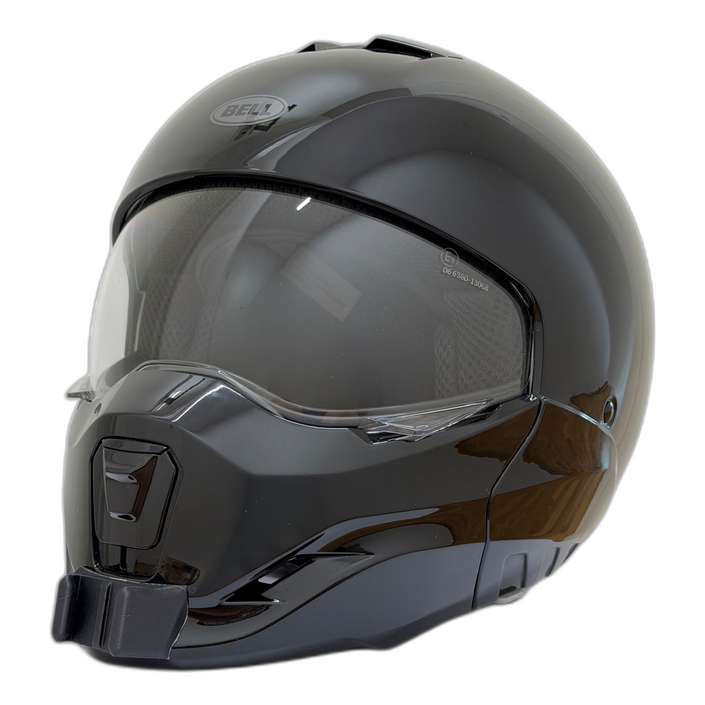 Casco BELL BROOZER 06 con el soporte de mentonera RiderMounts instalado