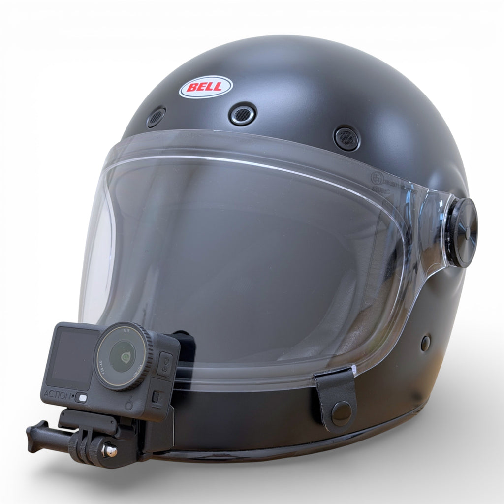 Casco BELL BULLIT GT con soporte de mentonera RiderMounts y cámara de acción montada