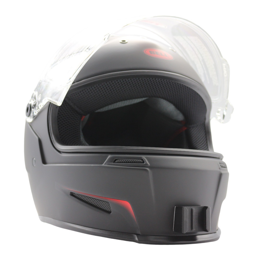Casco BELL ELIMINATOR con el soporte de mentonera RiderMounts instalado
