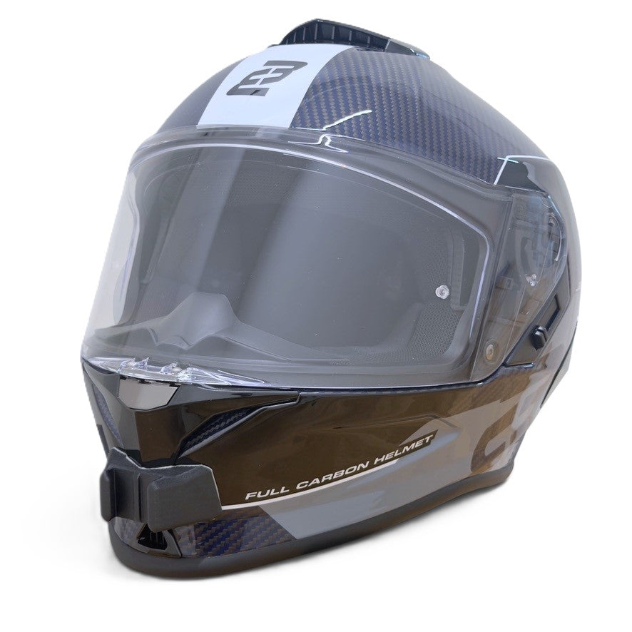 Casco BOGOTTO PHANTOM con el soporte de mentonera RiderMounts instalado