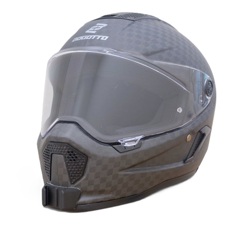 Casco BOGOTTO RAPTO con el soporte de mentonera RiderMounts instalado