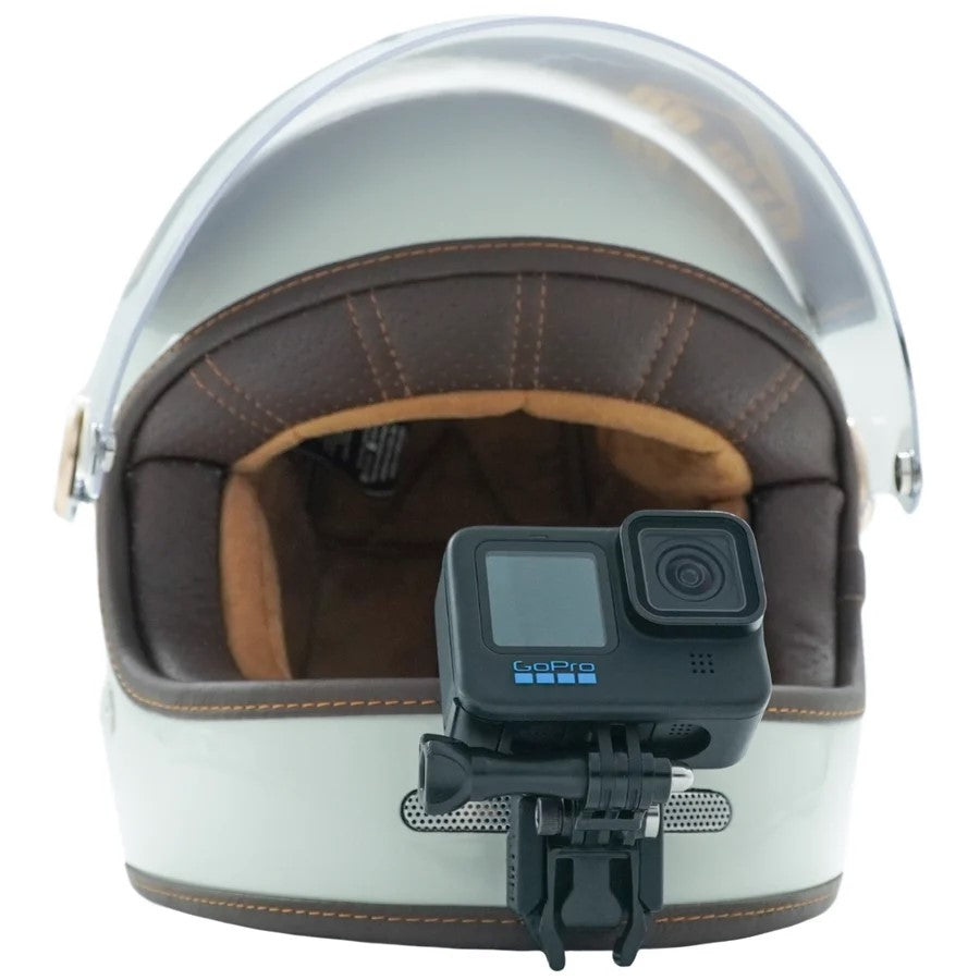 Casco BY CITY Roadster con soporte de mentonera RiderMounts y cámara de acción montada