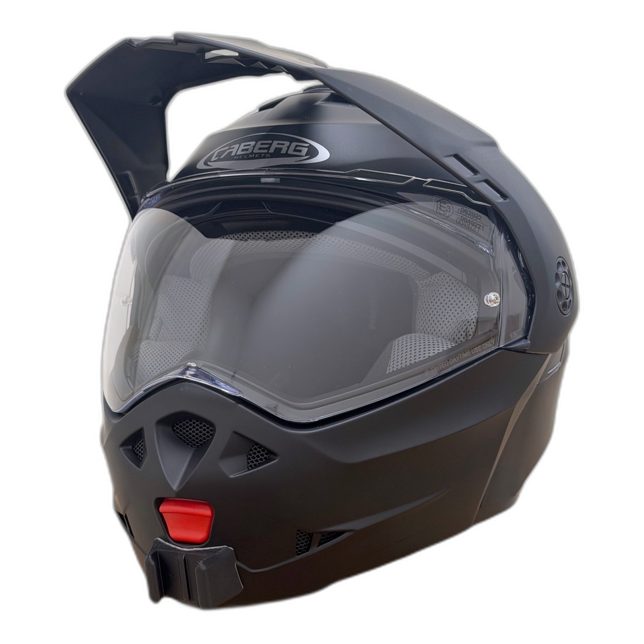 Casco CABERG TOURMAX X con el soporte de mentonera RiderMounts instalado
