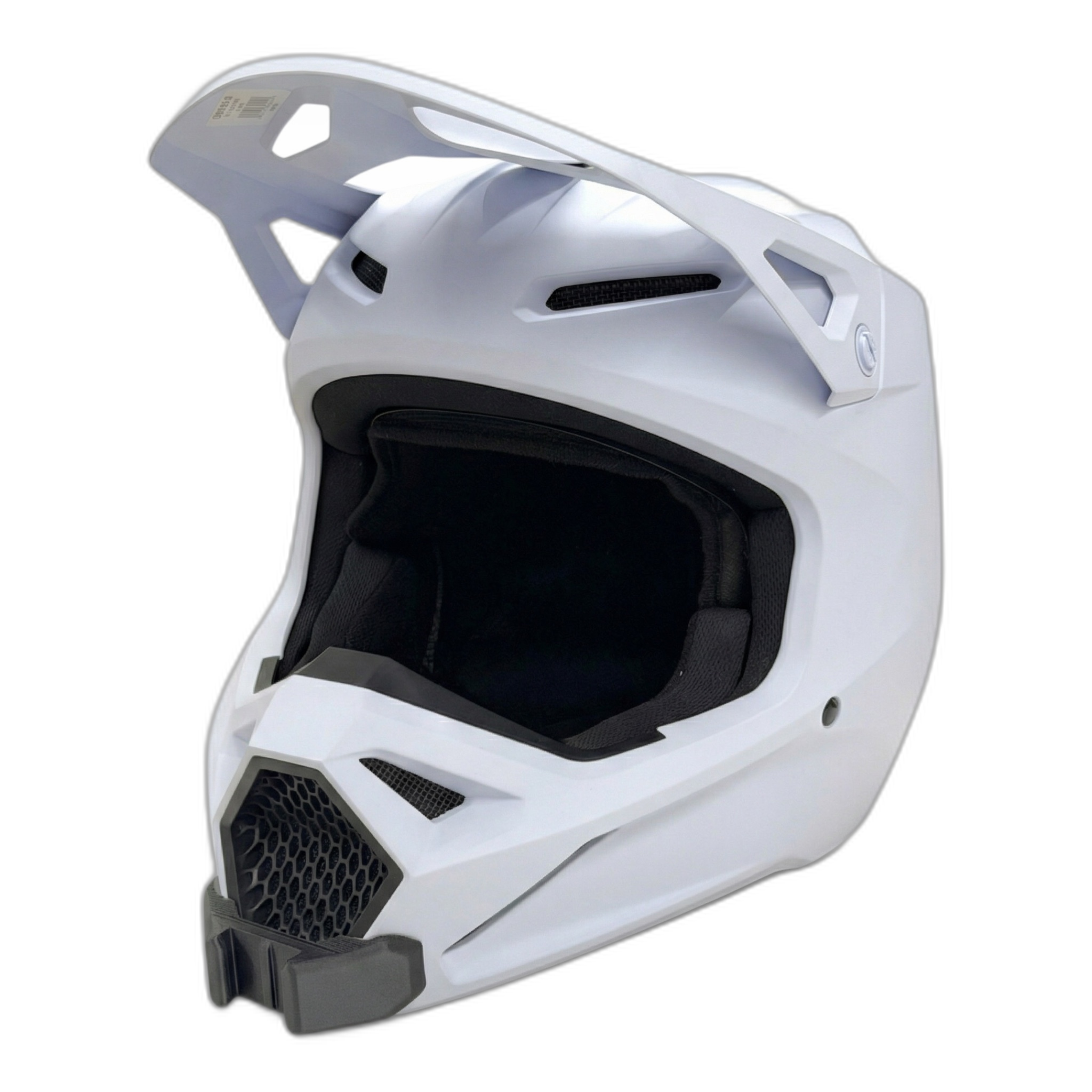 Casco FOX V1 con el soporte de mentonera RiderMounts instalado