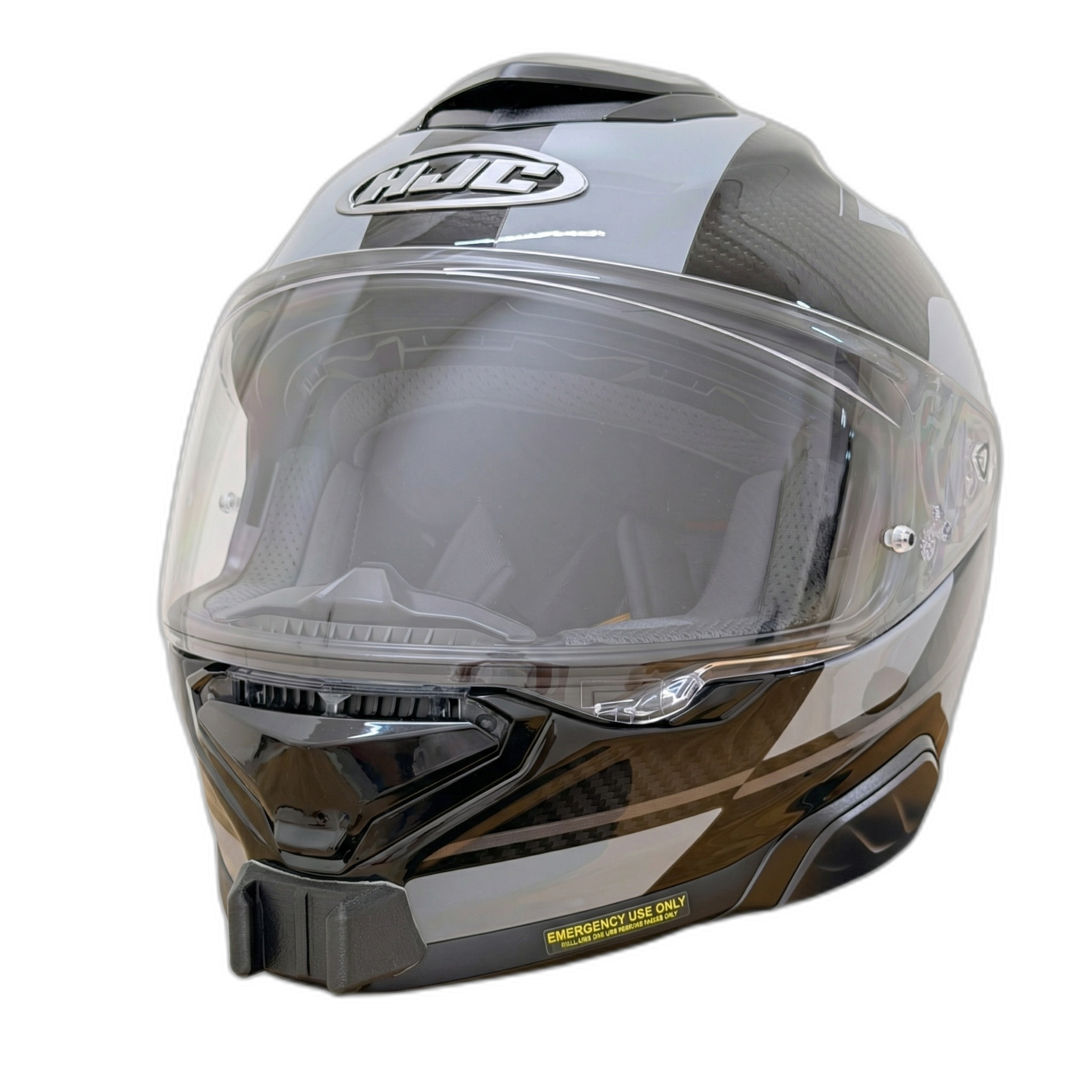 Casco HJC RPHA 71 con el soporte de mentonera RiderMounts instalado