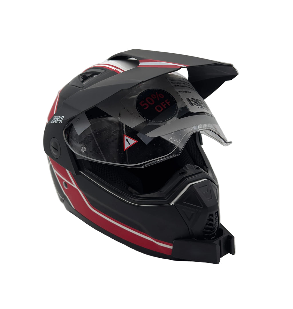 Casco IXS 208 2.0 con el soporte de mentonera RiderMounts instalado