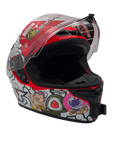 Casco KYT TT-REVO con el soporte de mentonera RiderMounts instalado