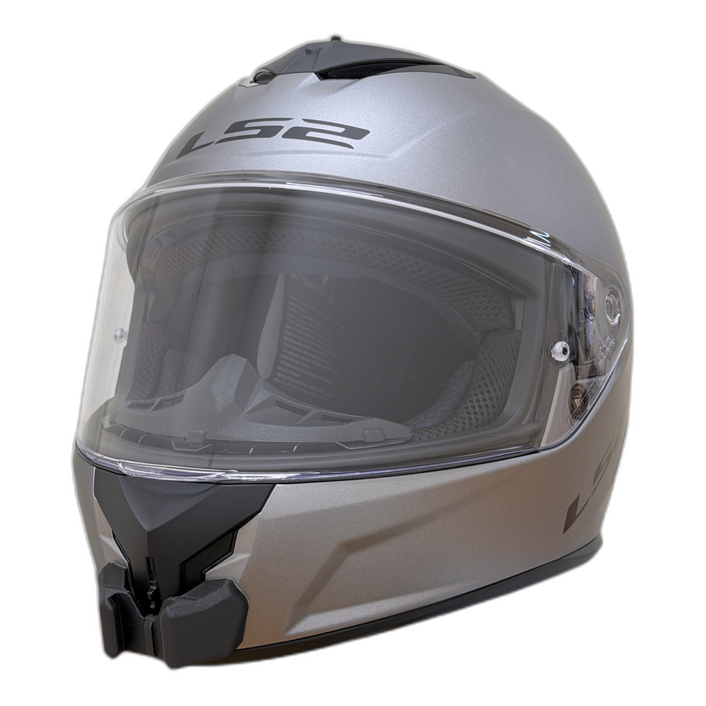 Casco LS2 RAPID 3 FF820 con el soporte de mentonera RiderMounts instalado