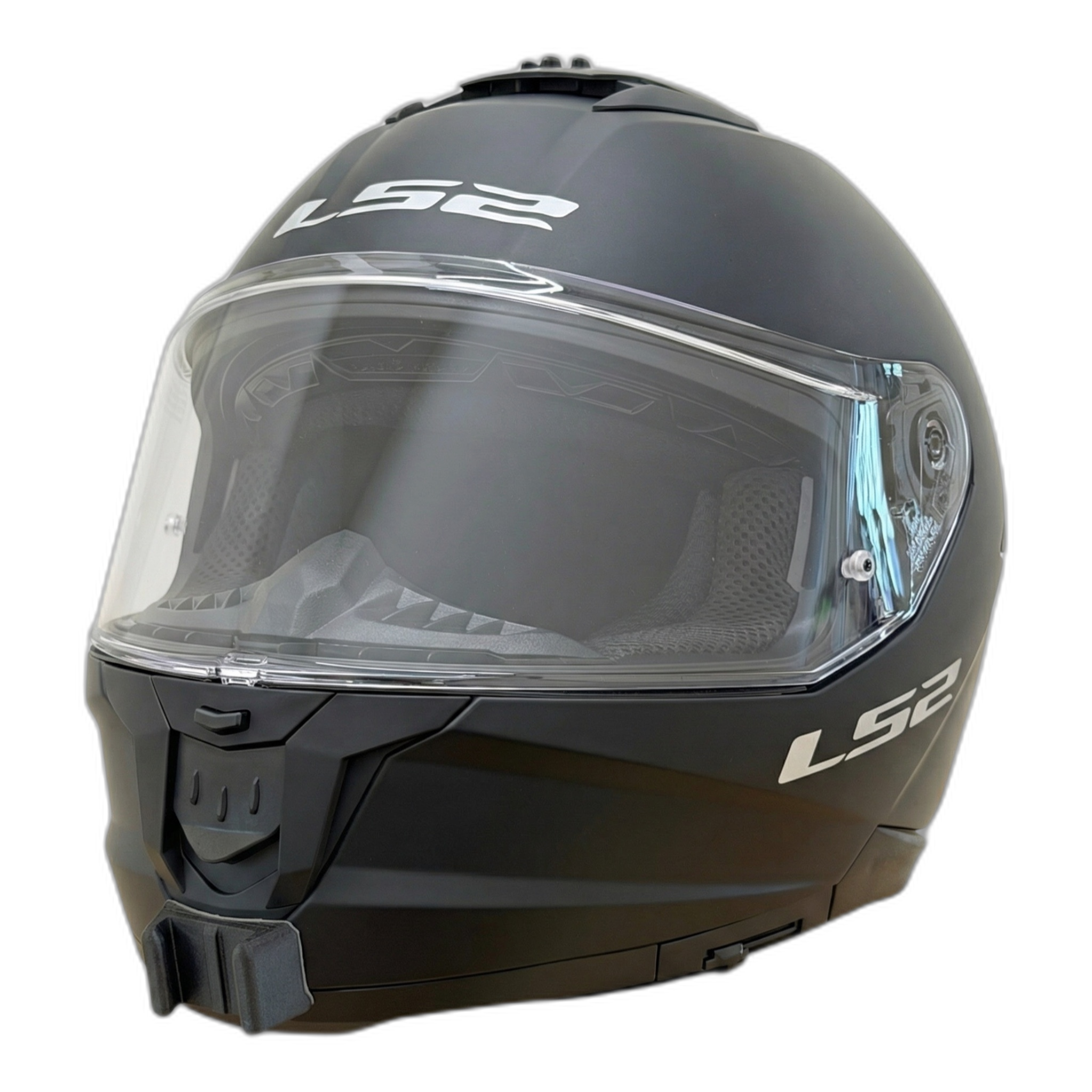 Casco LS2 STREAM 2 FF808 con el soporte de mentonera RiderMounts instalado