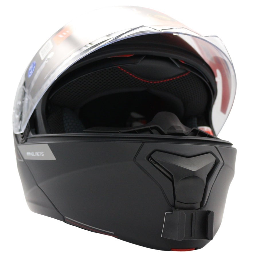 Casco MT HELMETS GENESIS SV con el soporte de mentonera RiderMounts instalado