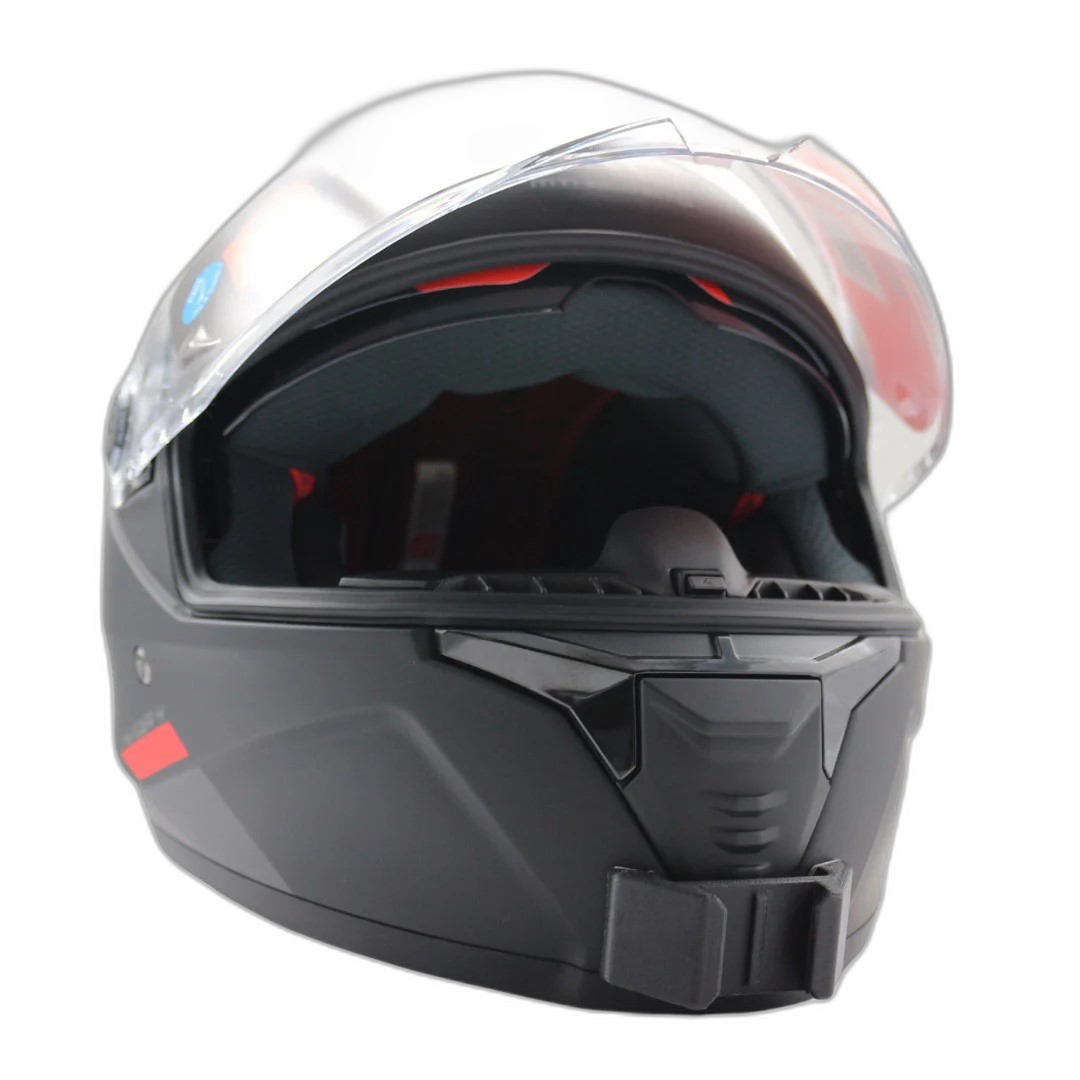 Casco MT HELMETS THUNDER 4 SV con el soporte de mentonera RiderMounts instalado