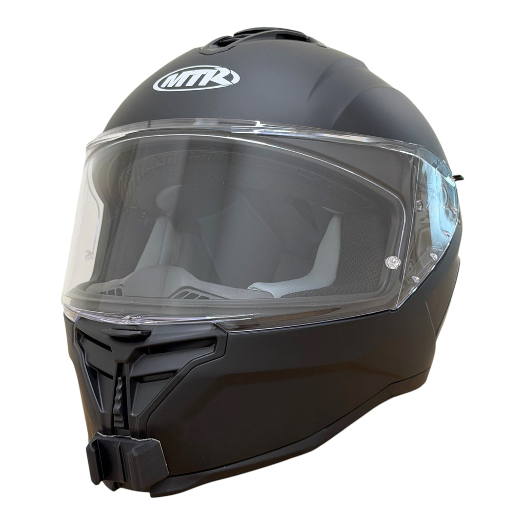 Casco MTR 14-S EVO con el soporte de mentonera RiderMounts instalado