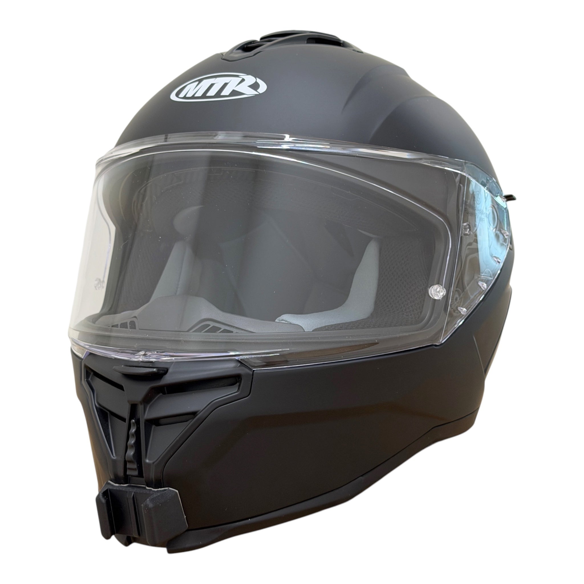 Casco MTR 14-S EVO con el soporte de mentonera RiderMounts instalado