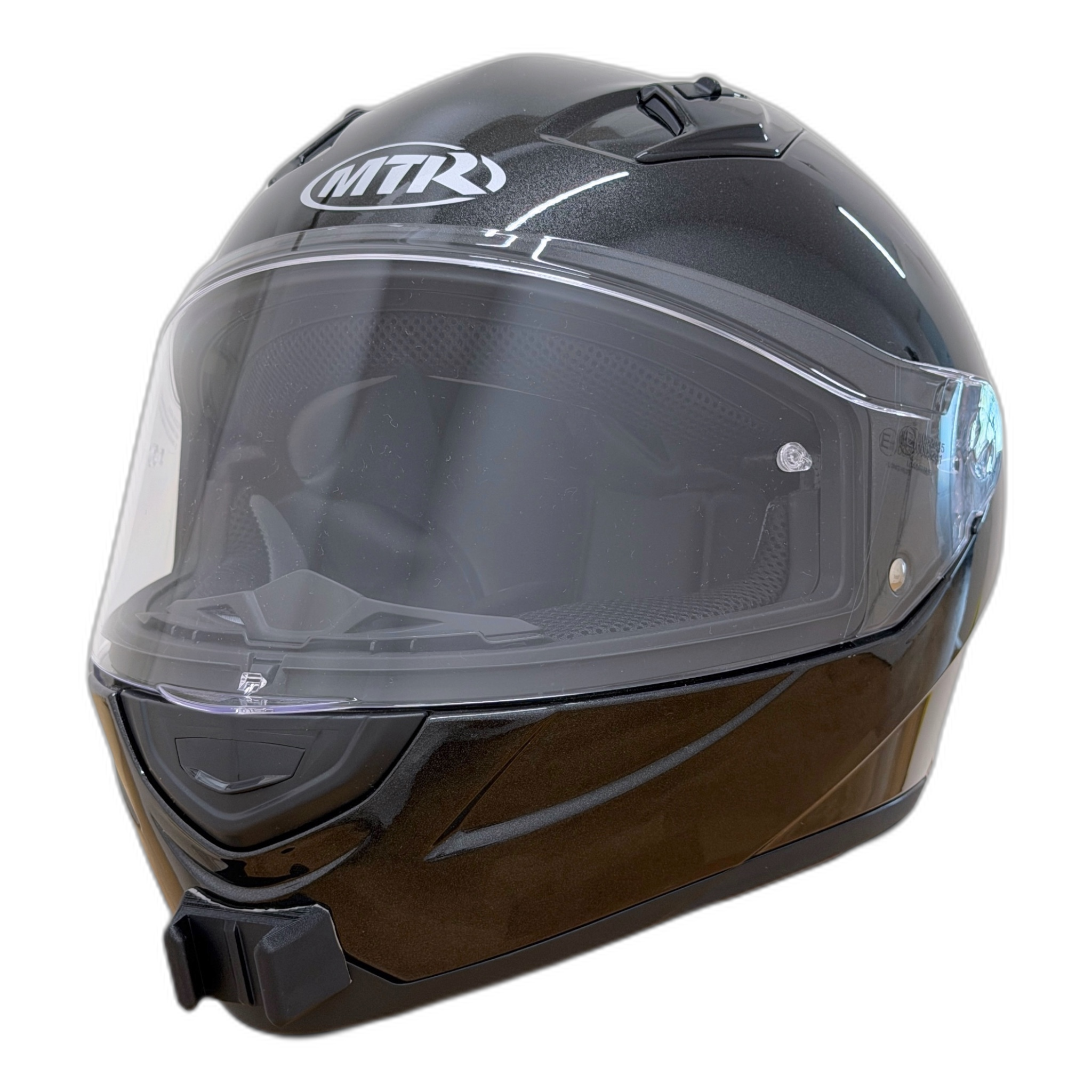 Casco MTR 7-S con el soporte de mentonera RiderMounts instalado