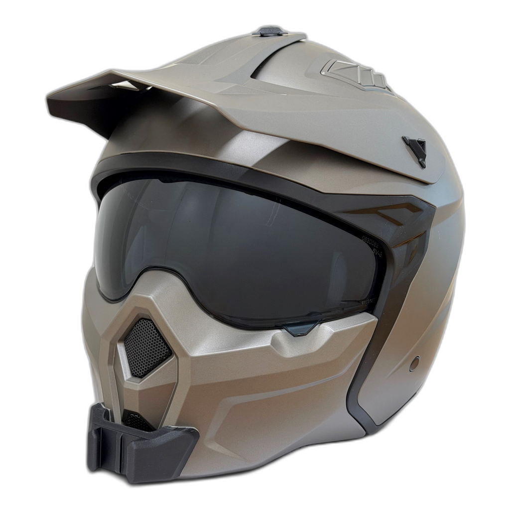 Casco MTR BATTLE-X 2 con el soporte de mentonera RiderMounts instalado