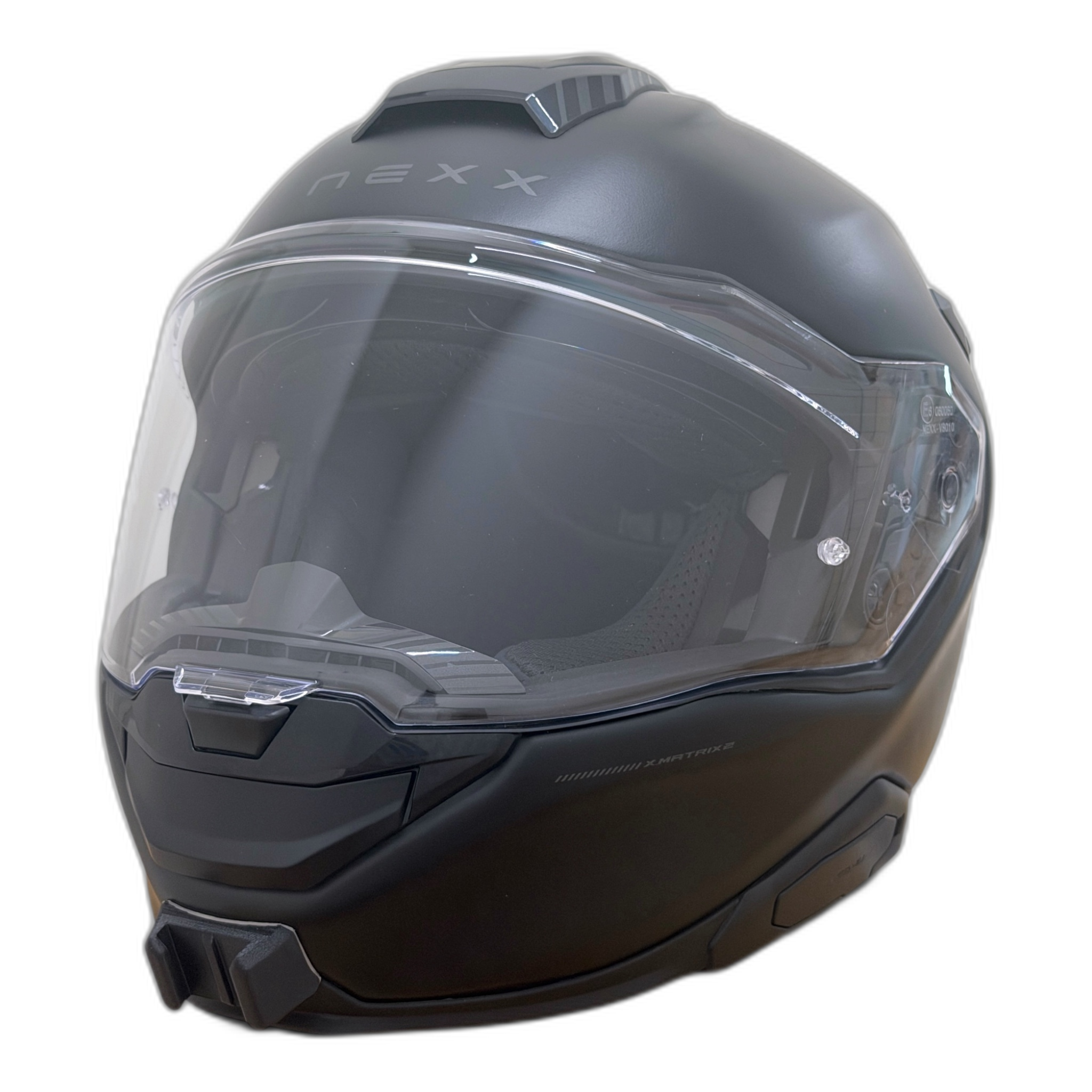 Casco NEXX X.TR con el soporte de mentonera RiderMounts instalado
