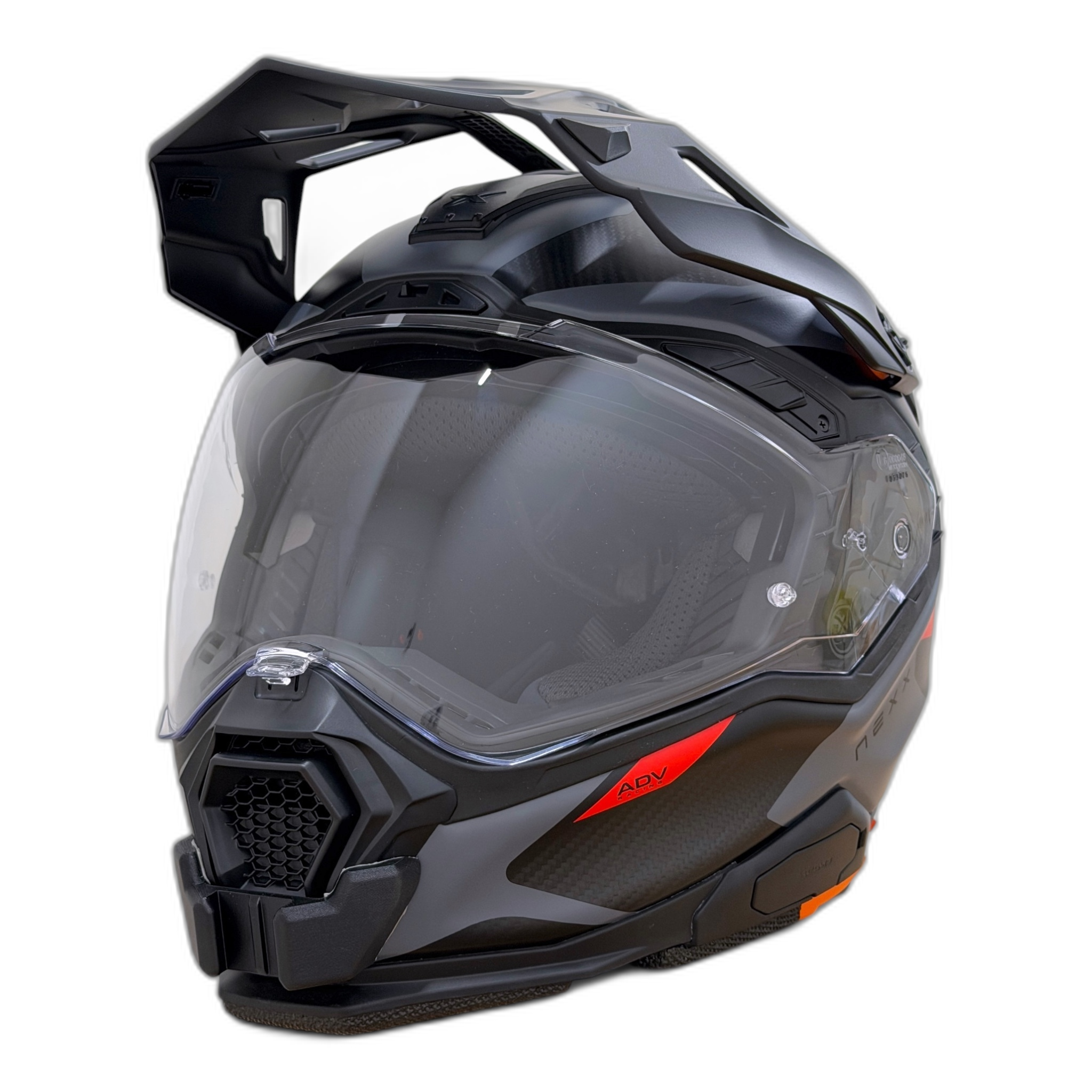 Casco NEXX X.WED 3 con el soporte de mentonera RiderMounts instalado