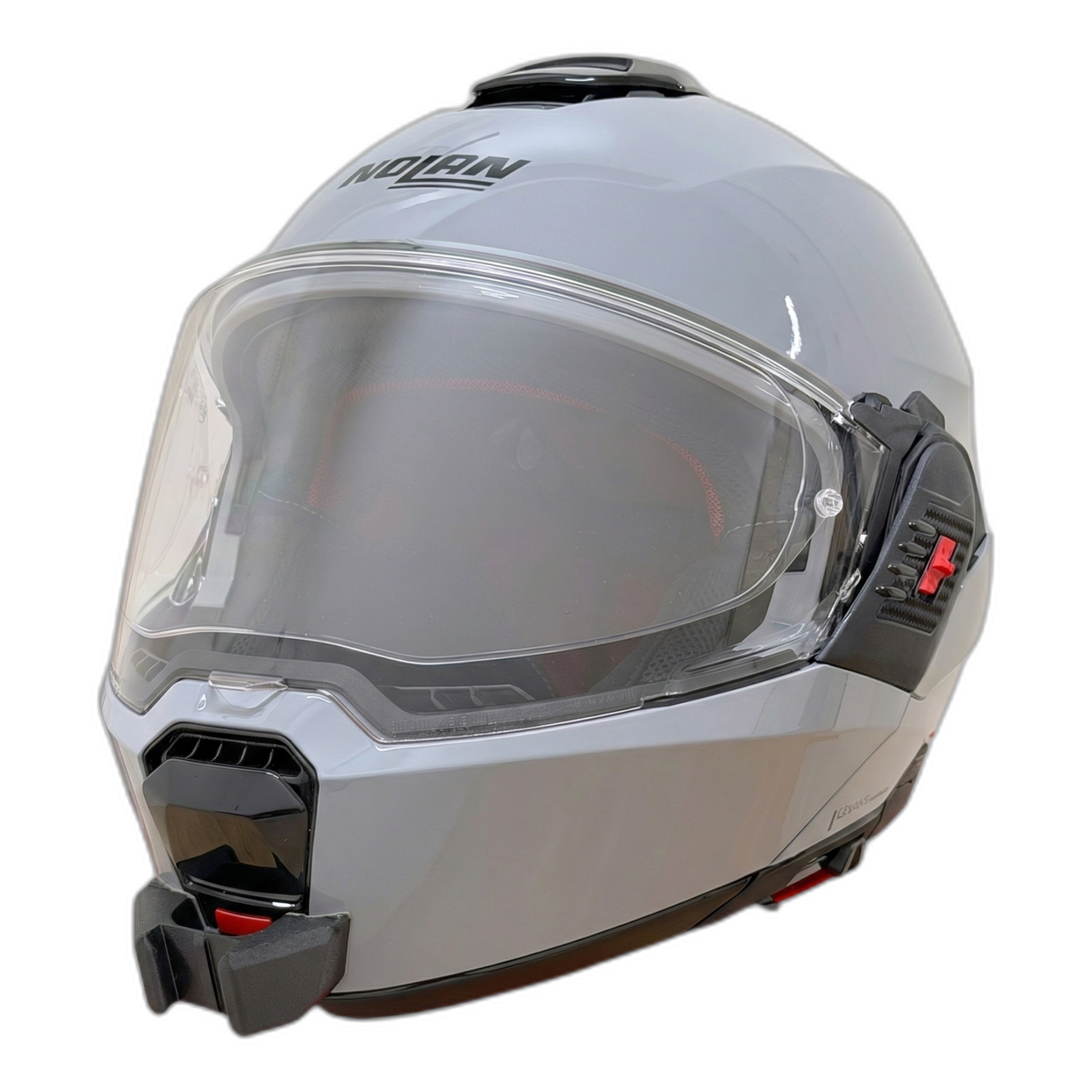 Casco NOLAN N120-1 con el soporte de mentonera RiderMounts instalado