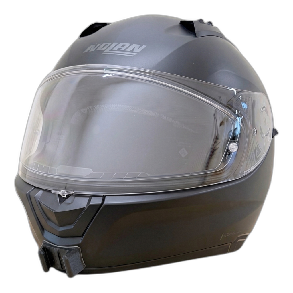 Casco NOLAN N60-6 con el soporte de mentonera RiderMounts instalado