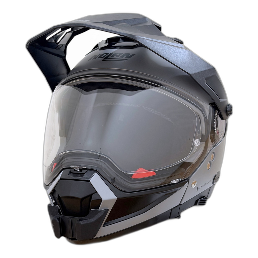 Casco NOLAN N70-2 X con el soporte de mentonera RiderMounts instalado