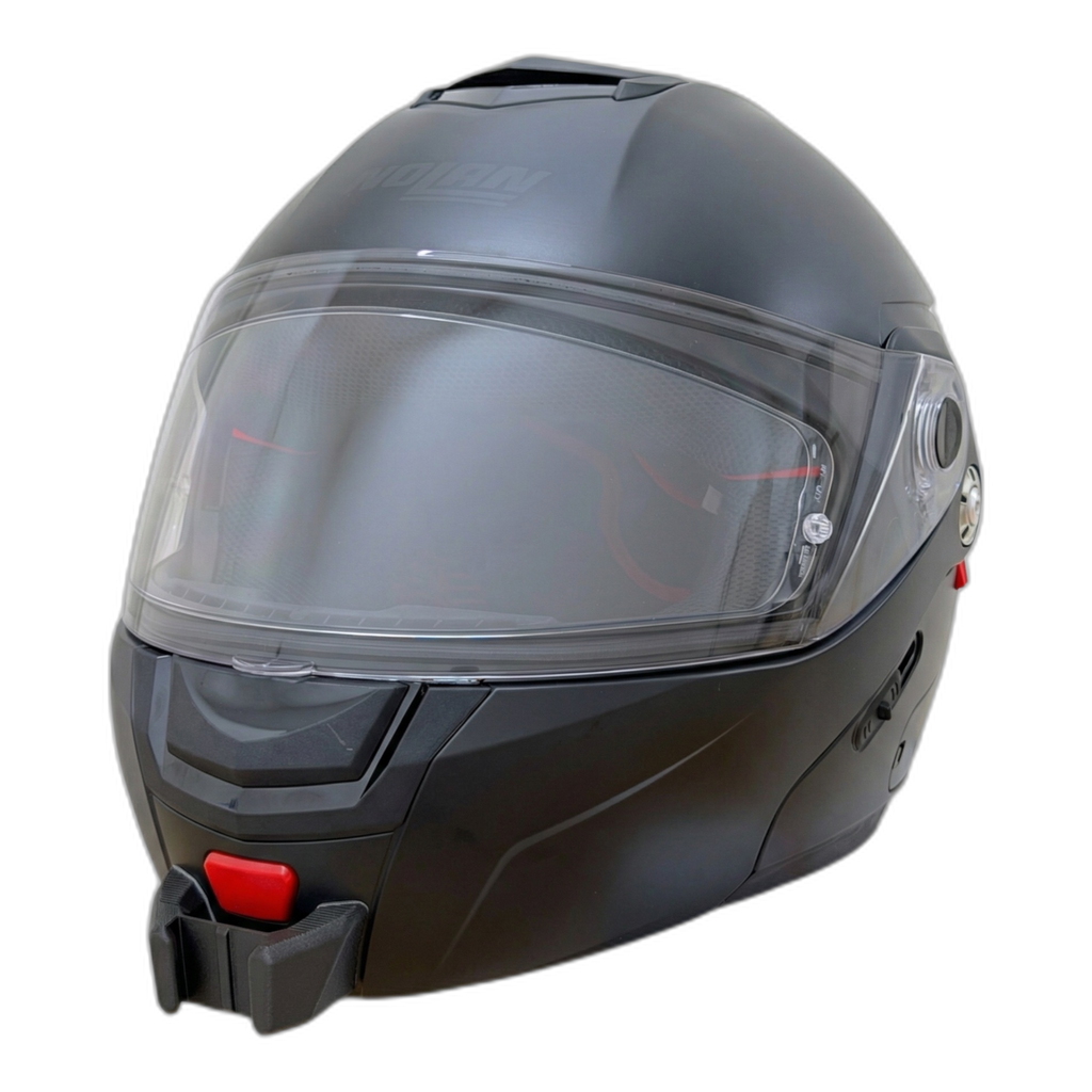 Casco NOLAN N90-2 con el soporte de mentonera RiderMounts instalado