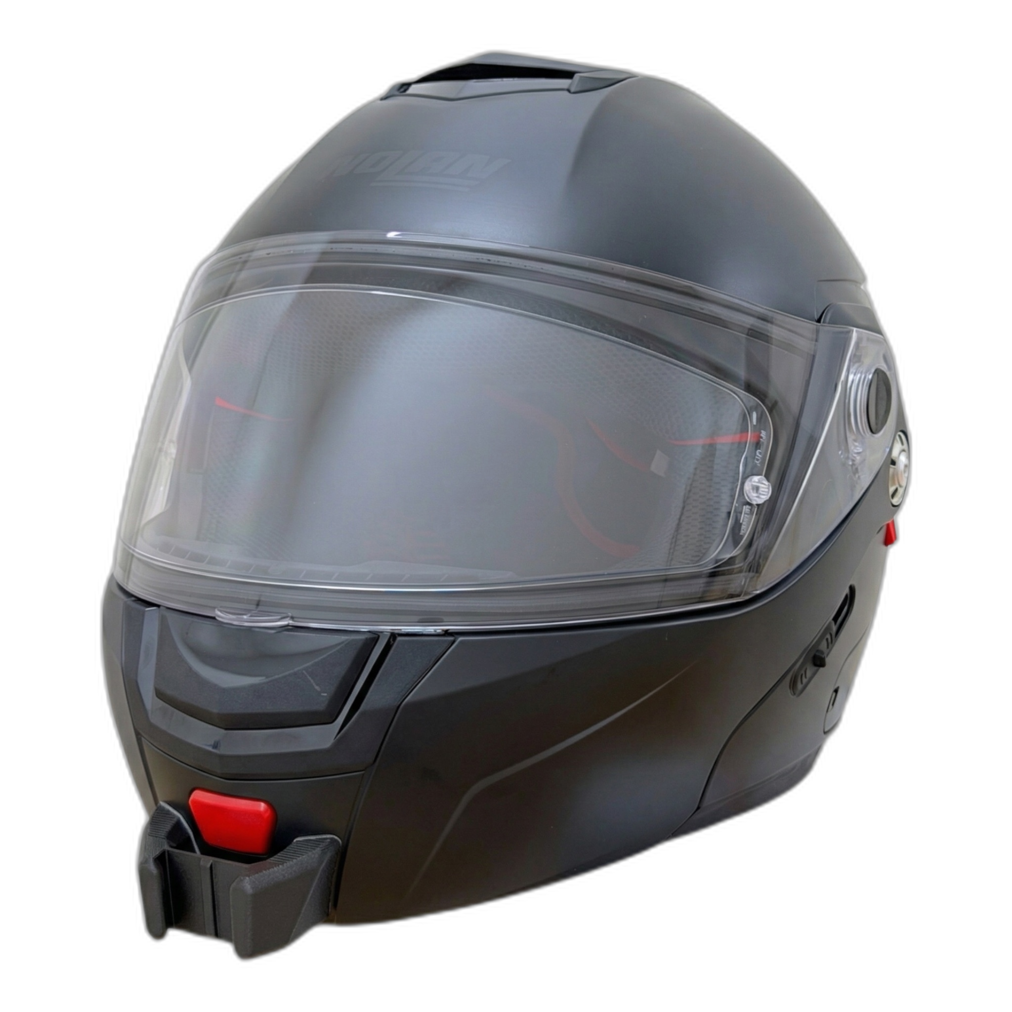 Casco NOLAN N90-2 con el soporte de mentonera RiderMounts instalado