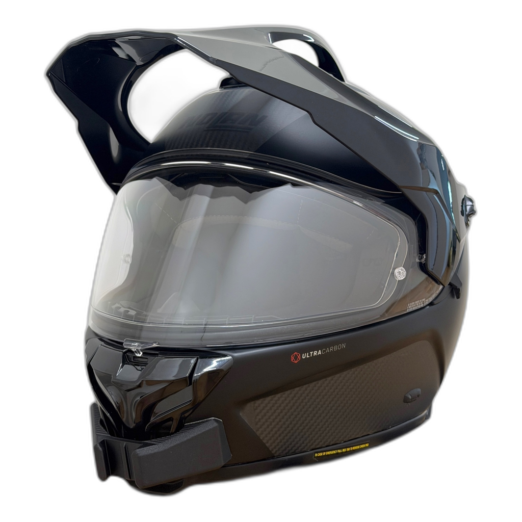 Casco NOLAN X-552 con el soporte de mentonera RiderMounts instalado