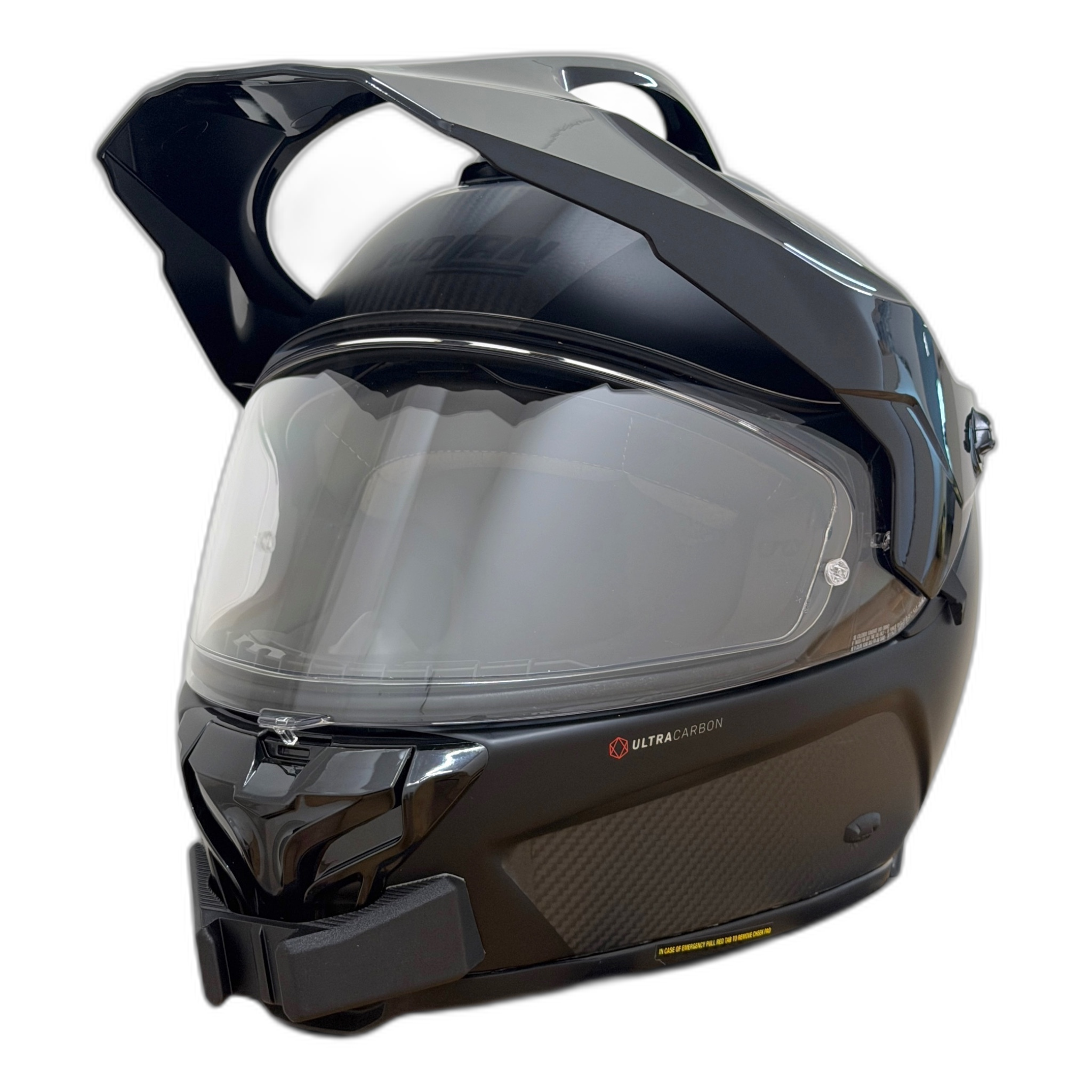 Casco NOLAN X-552 con el soporte de mentonera RiderMounts instalado