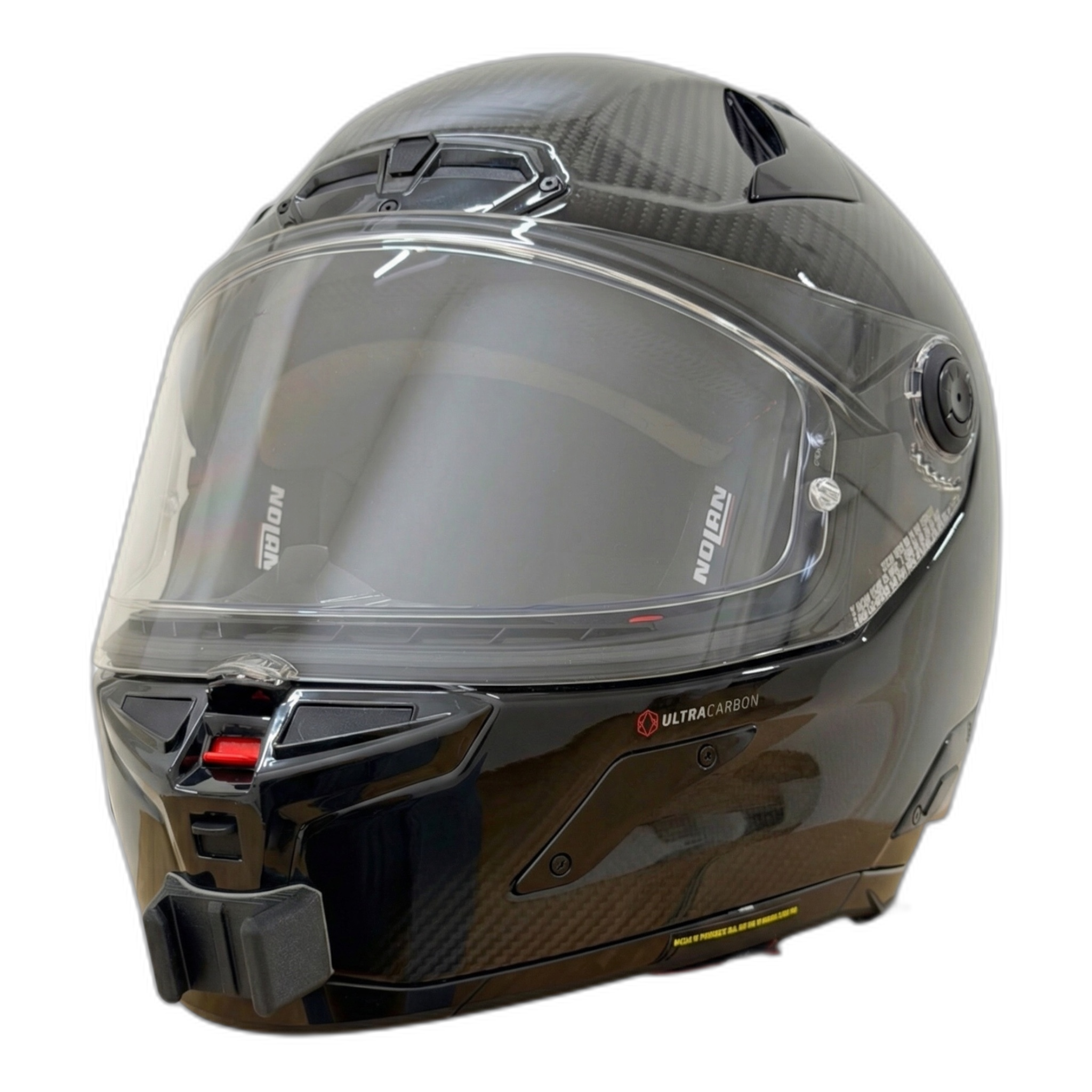 Casco NOLAN X-804 RS con el soporte de mentonera RiderMounts instalado