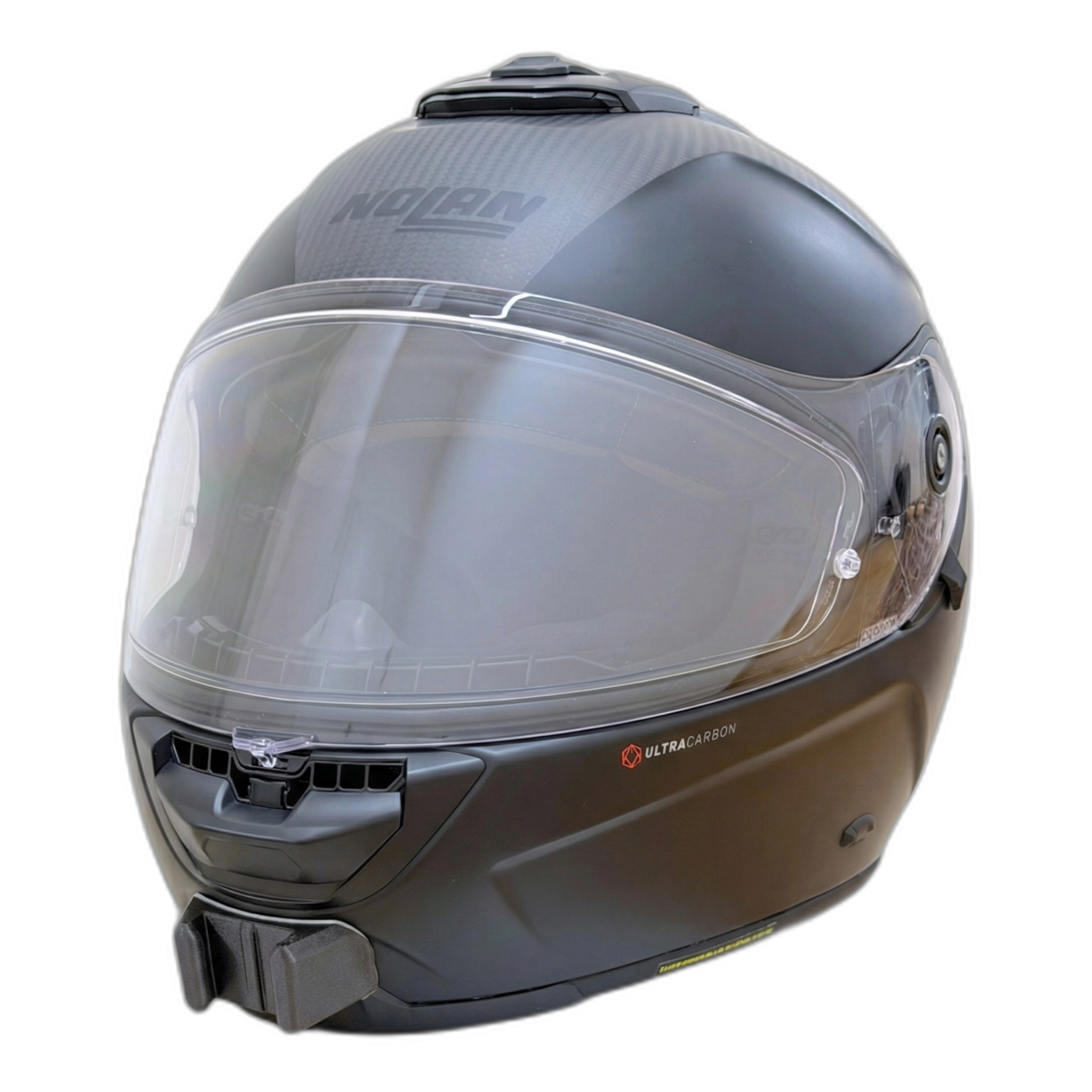 Casco NOLAN X-903 con el soporte de mentonera RiderMounts instalado