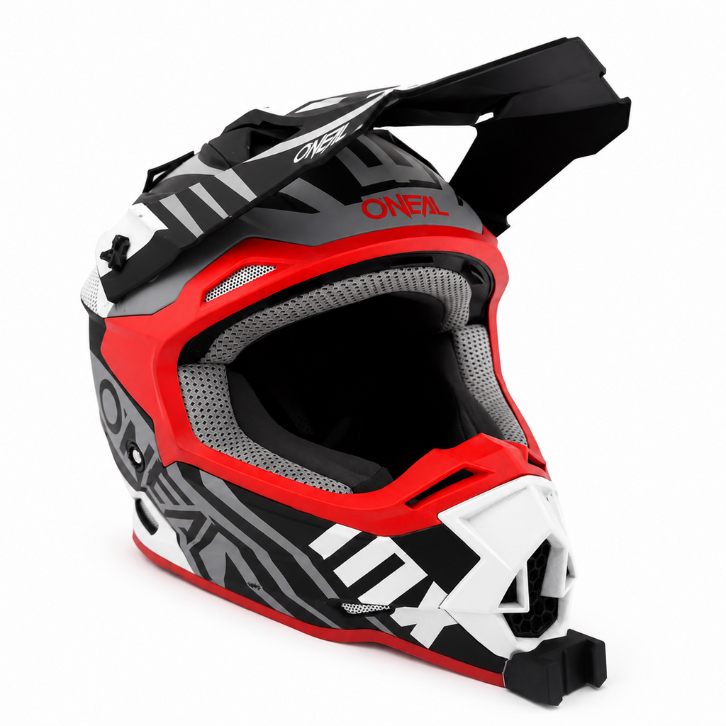 Casco O'NEAL 2SRS/SERIE 2 con el soporte de mentonera RiderMounts instalado