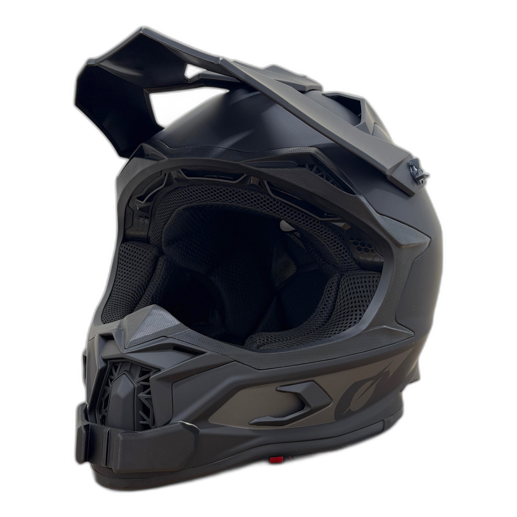 Casco O'NEAL C-SRS con el soporte de mentonera RiderMounts instalado