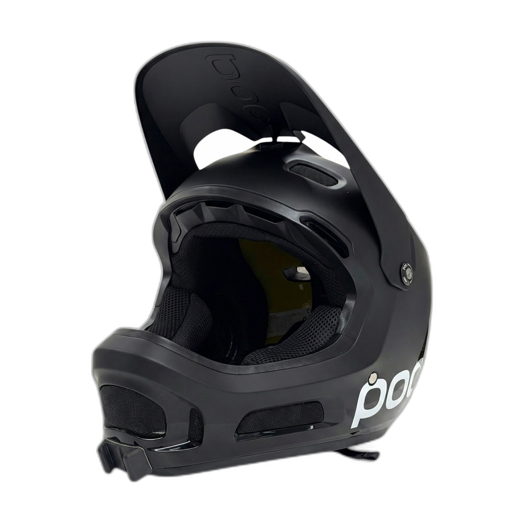 Casco POC CORON AIR con el soporte de mentonera RiderMounts instalado