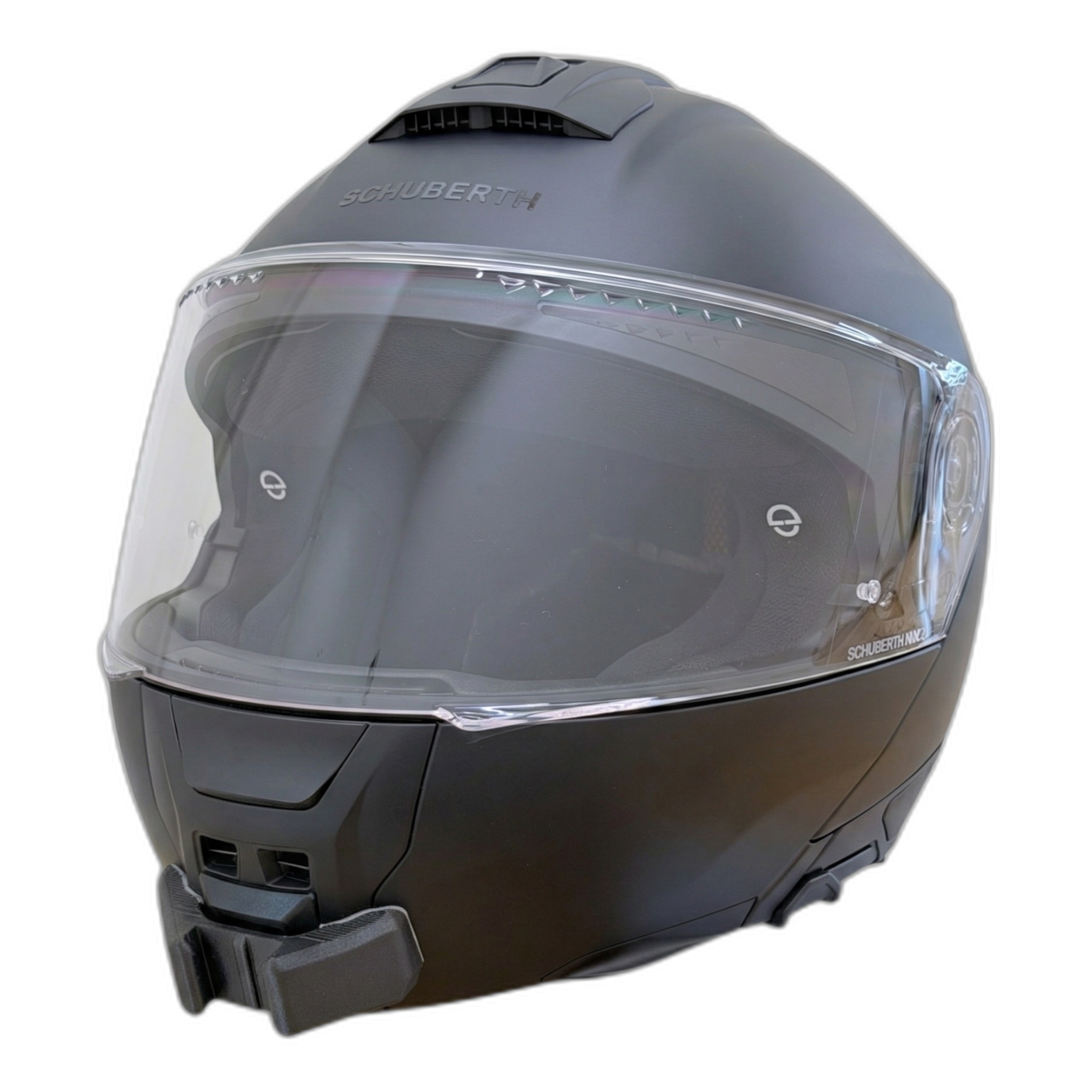 Casco SCHUBERTH C5 con el soporte de mentonera RiderMounts instalado