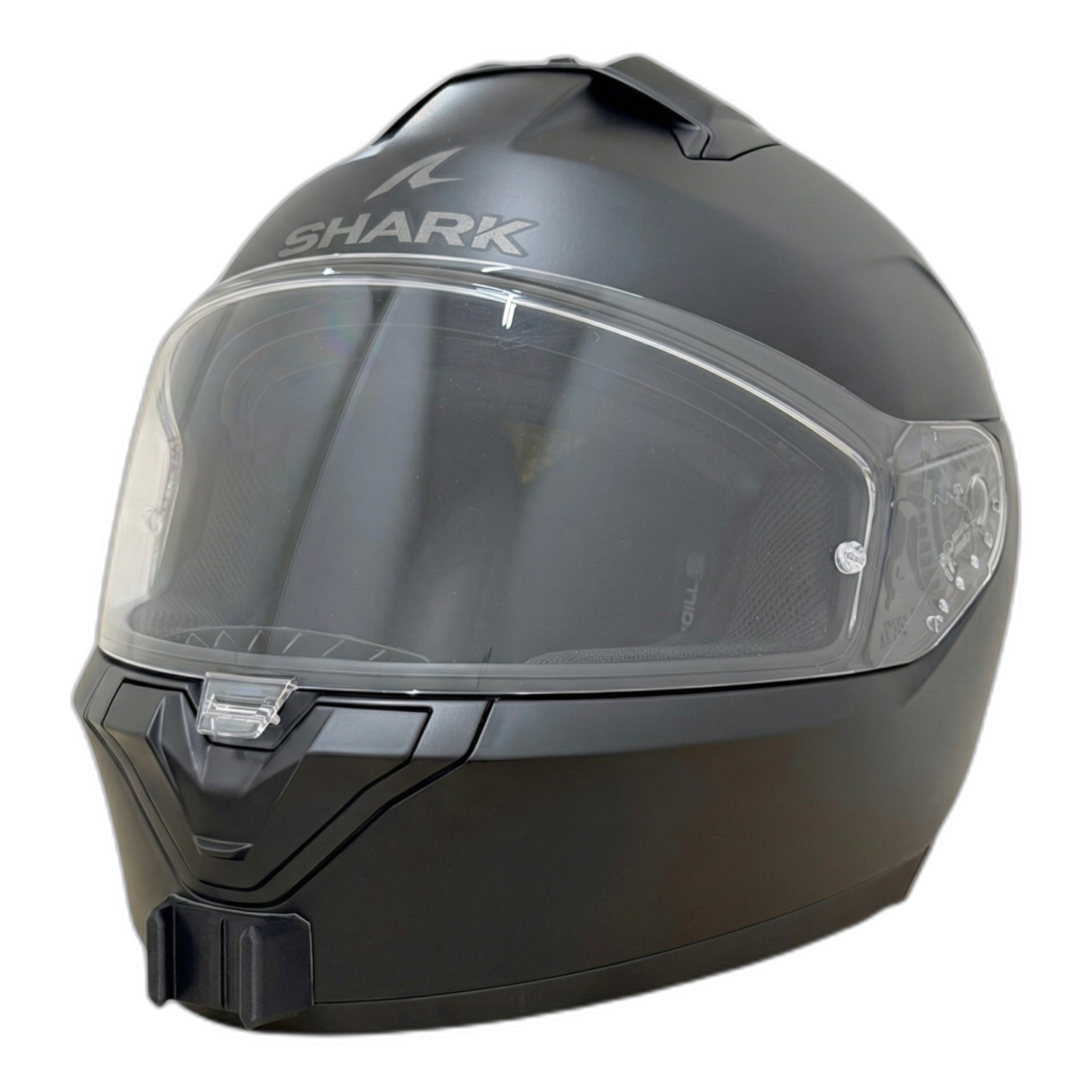Casco SHARK RIDILL 2 con el soporte de mentonera RiderMounts instalado