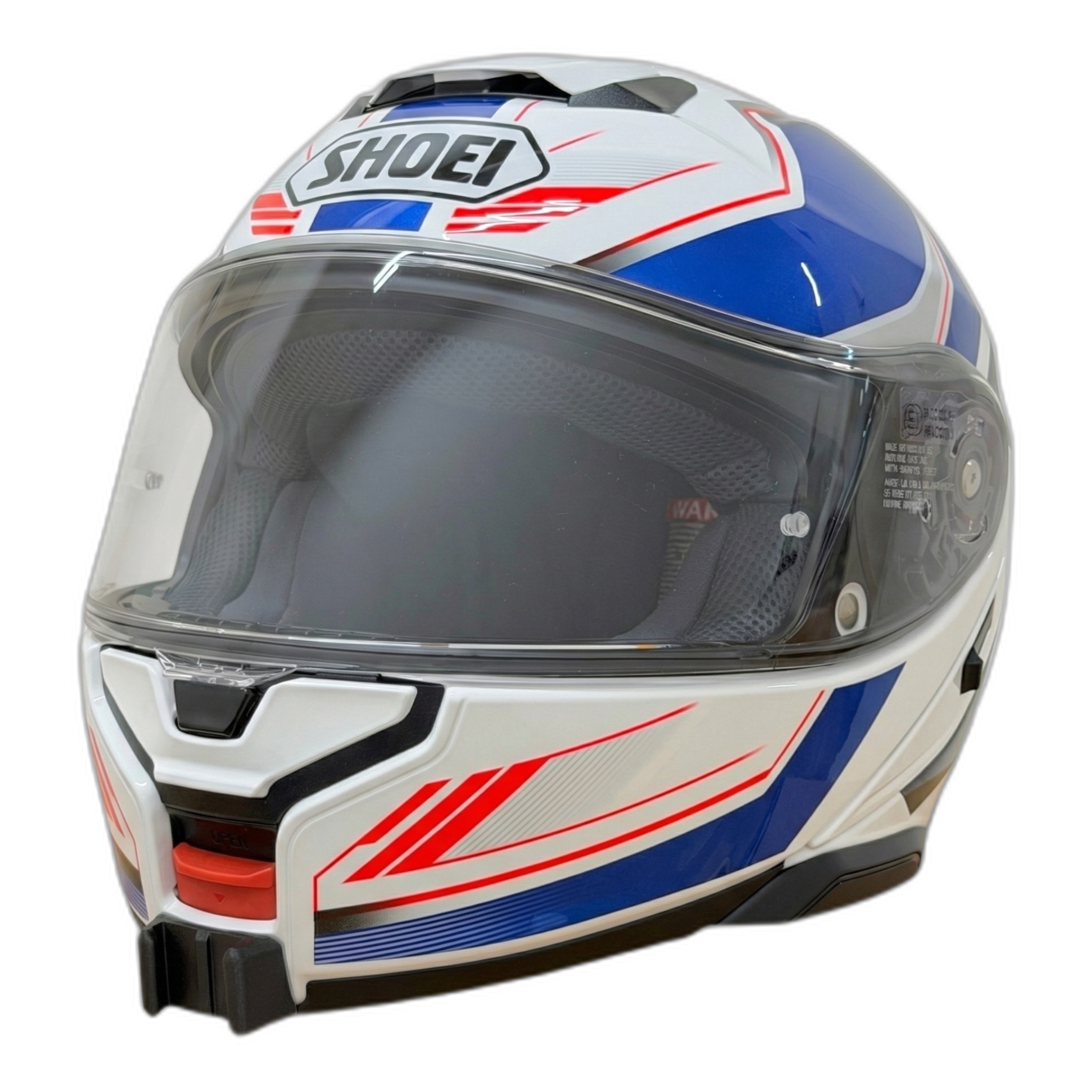 Casco SHOEI NEOTEC 3 con el soporte de mentonera RiderMounts instalado