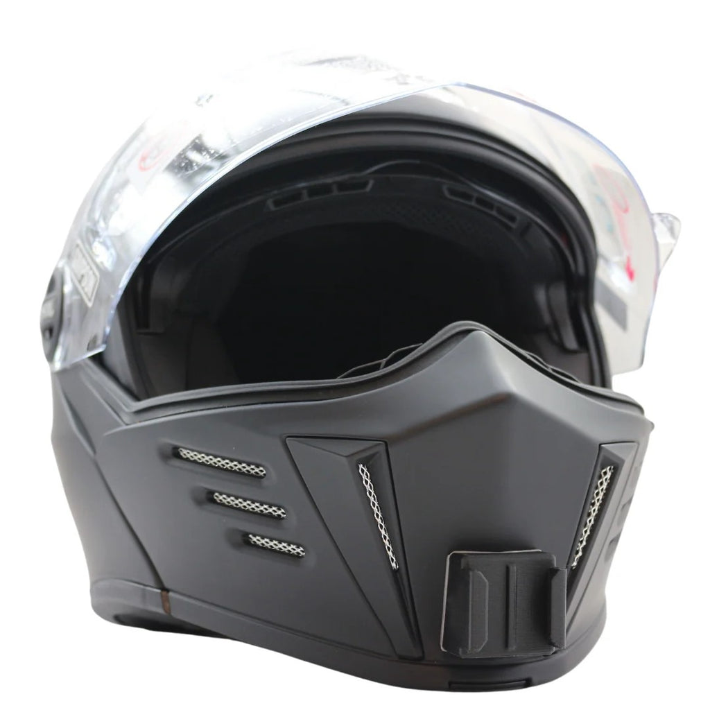 Casco SIMPSON MOD Bandit con el soporte de mentonera RiderMounts instalado